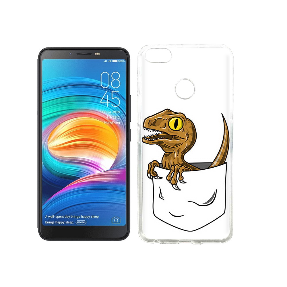 

Чехол MyPads Tocco для Tecno Camon X динозавр в кармане, Прозрачный, Tocco