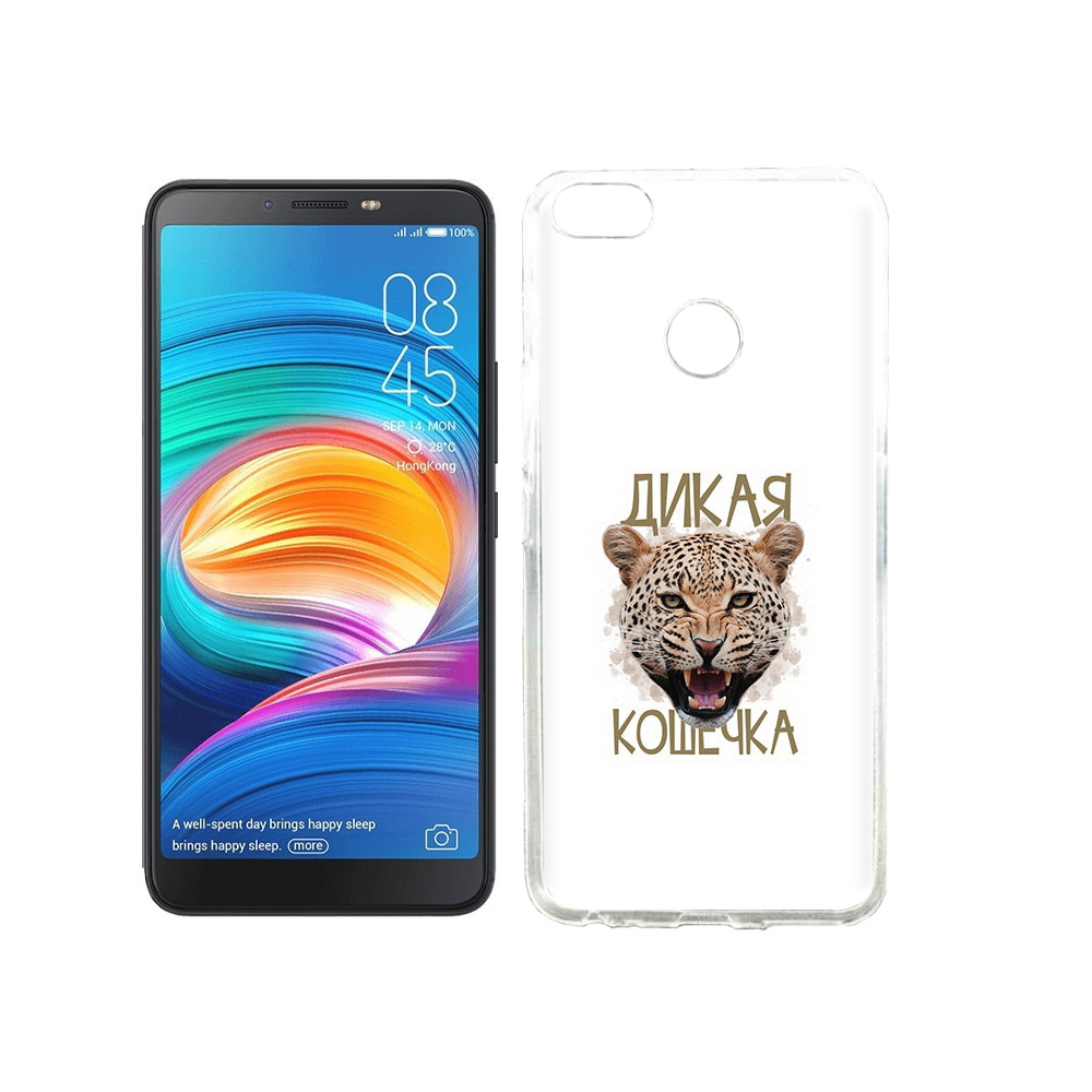 

Чехол MyPads Tocco для Tecno Camon X дикая кошечка, Прозрачный, Tocco
