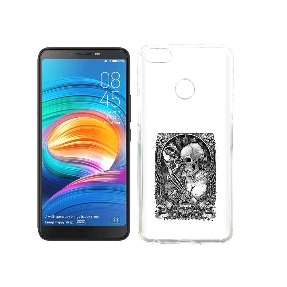 

Чехол MyPads Tocco для Tecno Camon X девушка скелет, Прозрачный, Tocco