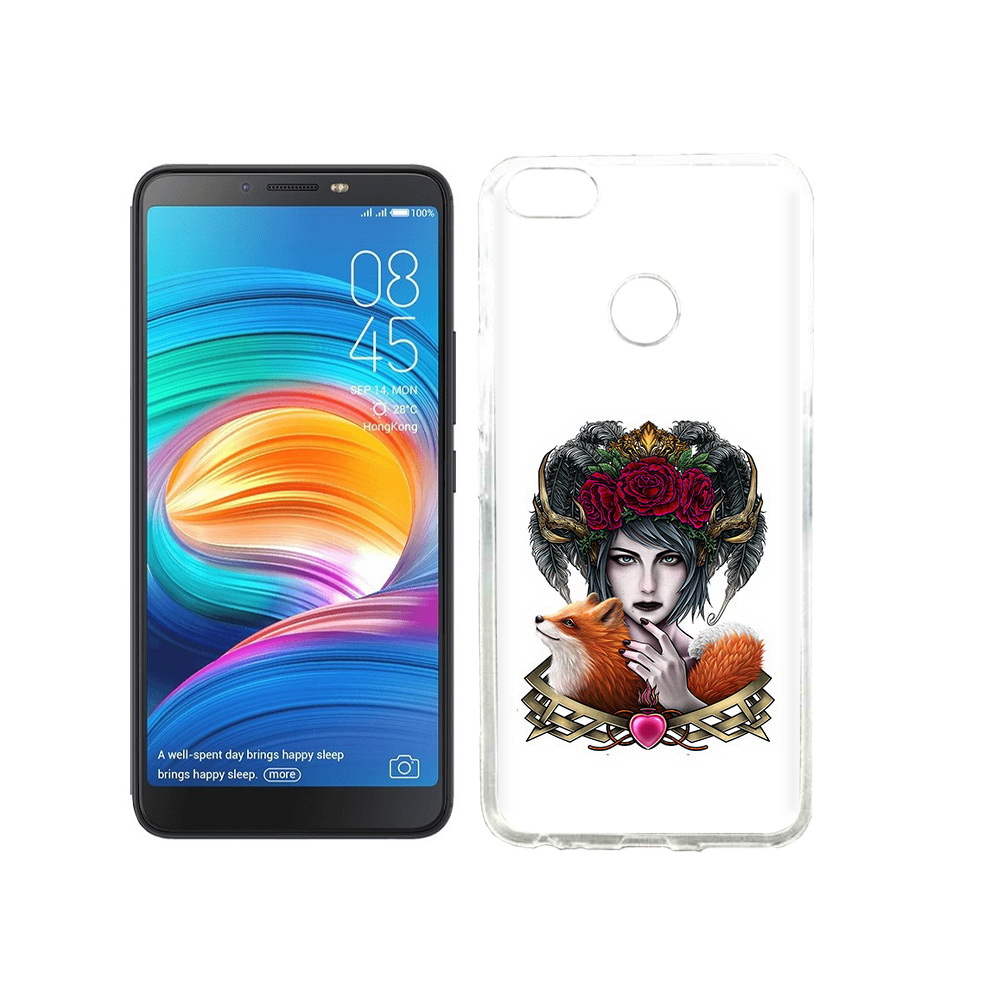 

Чехол MyPads Tocco для Tecno Camon X девушка с лисой, Прозрачный, Tocco