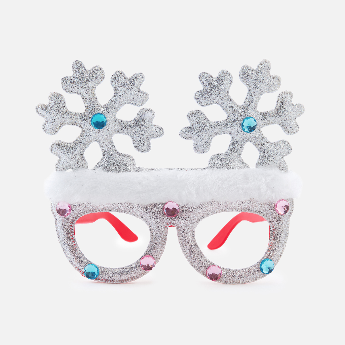 Из Китая: Очки карнавальные Maxprime со снежинками, 15,5x12,5 см