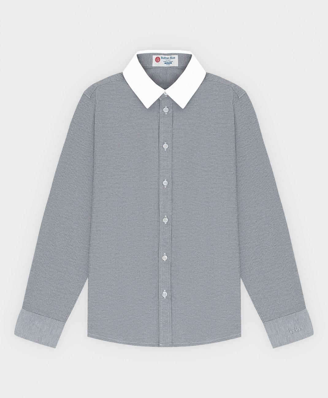 

Рубашка детская Button Blue 222BBBS23020100 цв. серый р. 152, 222BBBS23020100