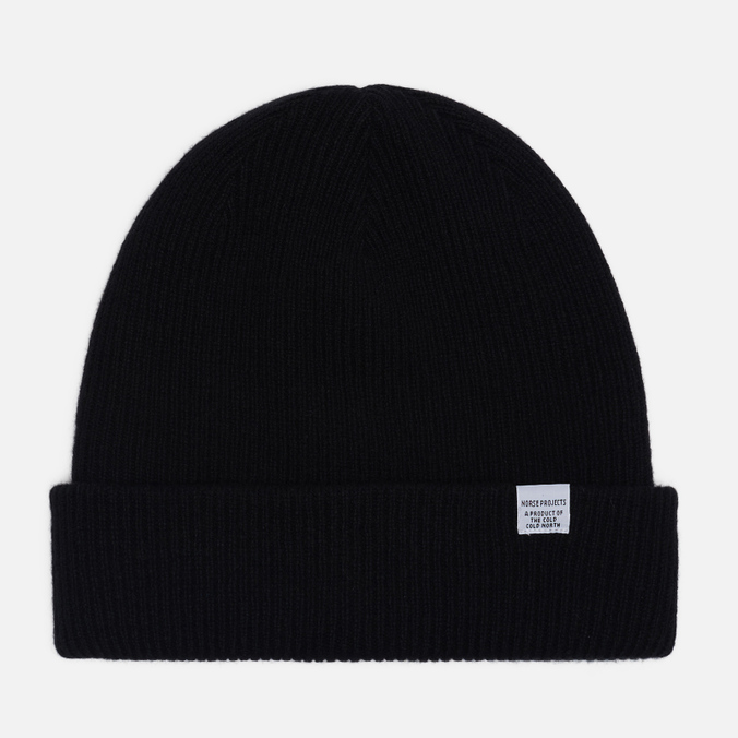 

Шапка мужская NORSE PROJECTS Norse Beanie чёрная, one size, Norse Beanie