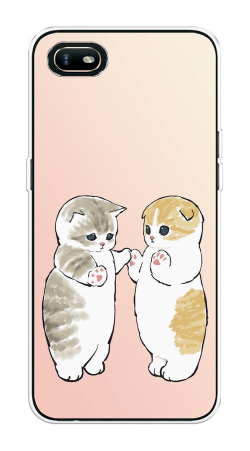 

Чехол на Oppo A1k "Пухлые котики", Розовый;бежевый;серый, 252150-1