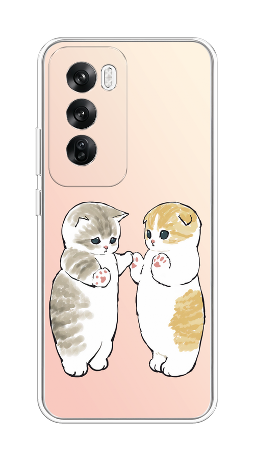 

Чехол на Oppo Reno 12 "Пухлые котики", Розовый;бежевый;серый, 2517450-1