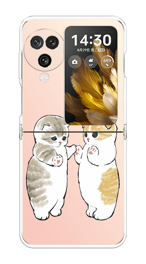

Чехол на Oppo Find N3 Flip "Пухлые котики", Розовый;бежевый;серый, 2517250-1