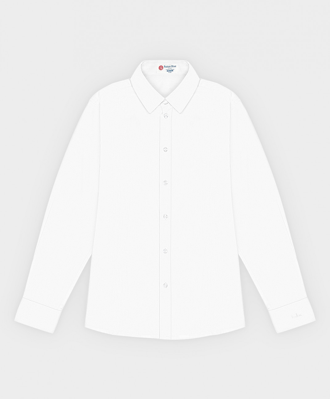 

Рубашка детская Button Blue 222BBBS23010200 цв. белый р. 134, 222BBBS23010200