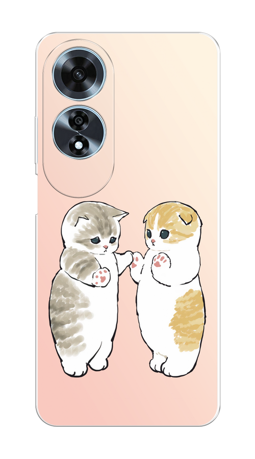 

Чехол на Oppo A60 "Пухлые котики", Розовый;бежевый;серый, 2516950-1