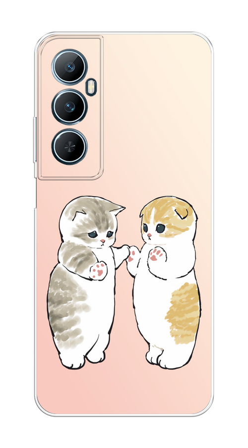 

Чехол на Realme C65 "Пухлые котики", Розовый;бежевый;серый, 2516750-1