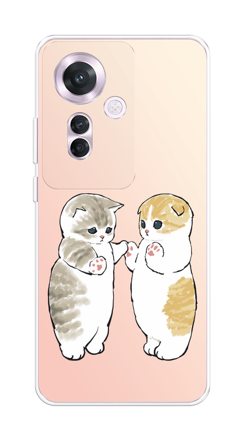 

Чехол на Oppo Reno 11F "Пухлые котики", Розовый;бежевый;серый, 2516650-1