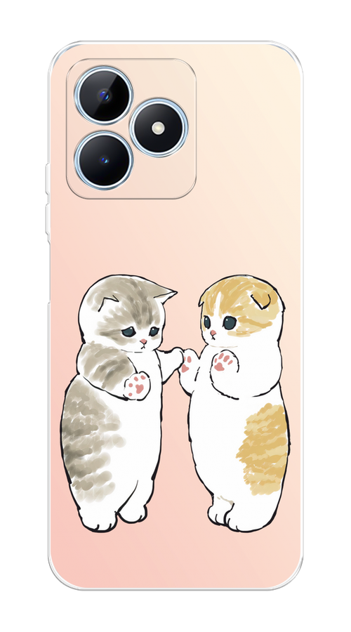 

Чехол на Realme C60 "Пухлые котики", Розовый;бежевый;серый, 2516550-1