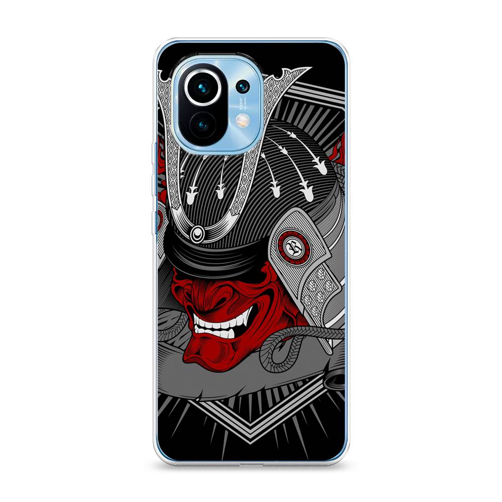 

Чехол на Xiaomi Mi 11 "Красная маска самурая", Белый;красный;черный, 39450-4