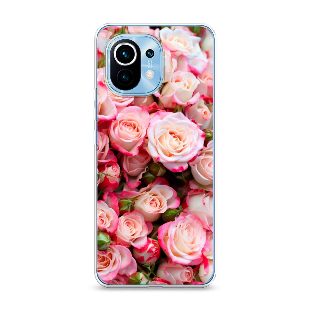 

Чехол на Xiaomi Mi 11 "Много роз", Розовый, 39450-2