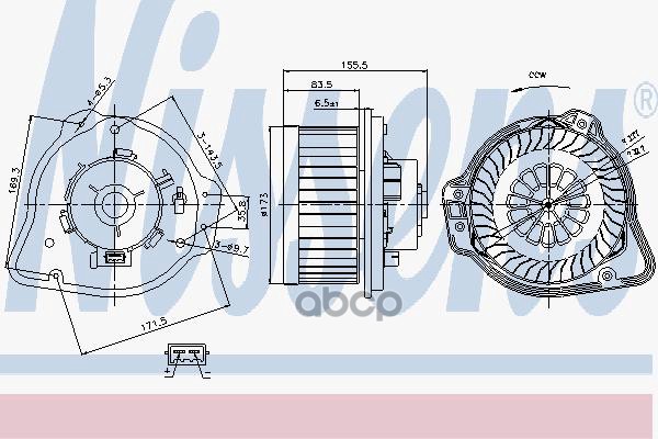

Вентилятор салона Nissens 87020, Вентилятор салона Nissens 87020 Nissens 87020