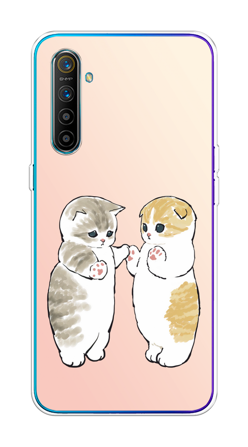 

Чехол на Realme XT "Пухлые котики", Розовый;бежевый;серый, 251450-1
