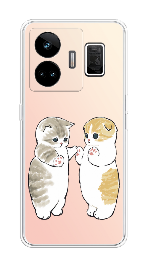 

Чехол на Realme GT Neo 5 5G/Realme GT3 "Пухлые котики", Розовый;бежевый;серый, 2513650-1
