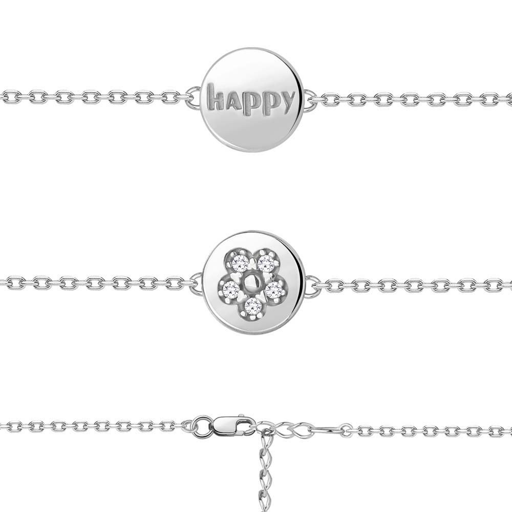 

Браслет из серебра с фианитом р. 13 Aquamarine 74593А_925_р, 74593А_925_р
