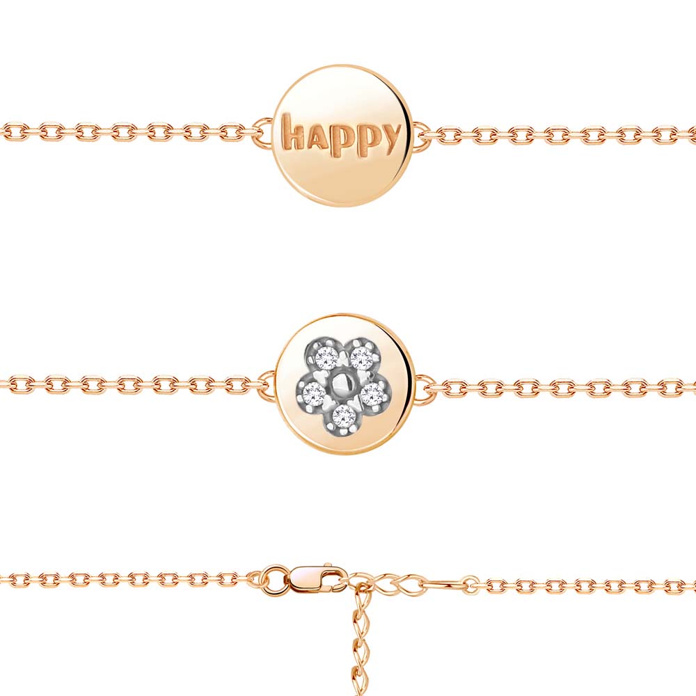 

Браслет из серебра с фианитом р.  Aquamarine 74593А_925_з, 74593А_925_з