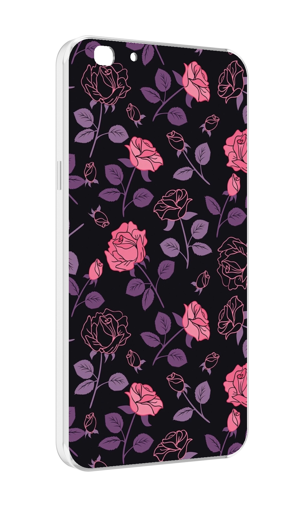 

Чехол MyPads маленькие розочки на черном фоне женский для Oppo A77/F3 (2017 год), Прозрачный, Tocco