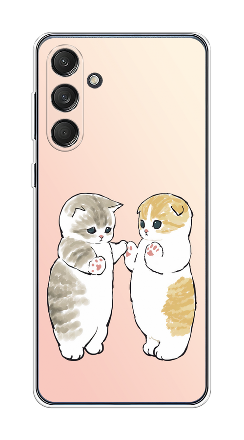 

Чехол на Samsung Galaxy M55 "Пухлые котики", Розовый;бежевый;серый, 2109650-1
