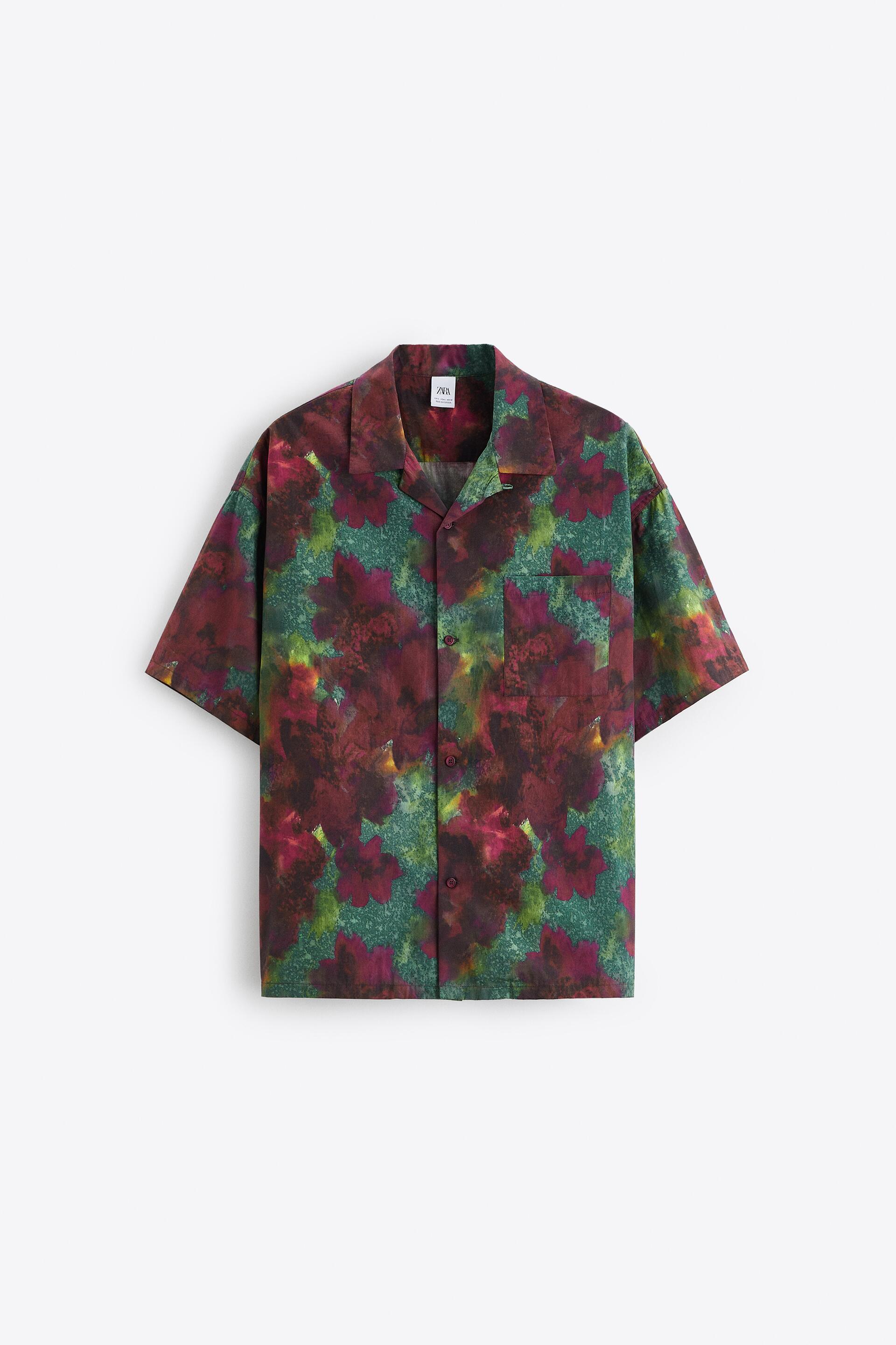 Рубашка мужская ZARA 06085450 разноцветная S (доставка из-за рубежа)