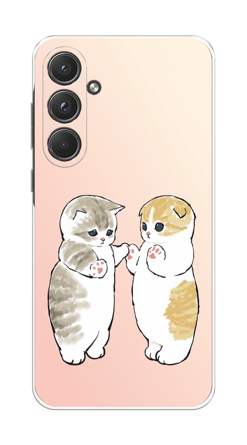 

Чехол на Samsung Galaxy A55 5G "Пухлые котики", Розовый;бежевый;серый, 2109450-1