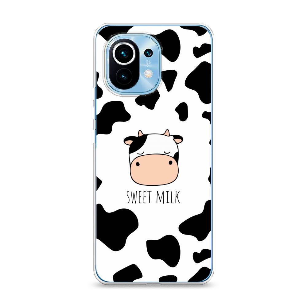 

Чехол на Xiaomi Mi 11 "Sweet milk", Розовый;белый;черный, 39450-1