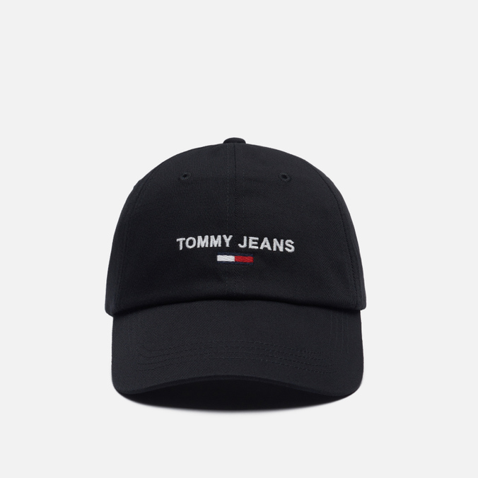 фото Бейсболка мужская tommy jeans logo embroidery чёрная, one size