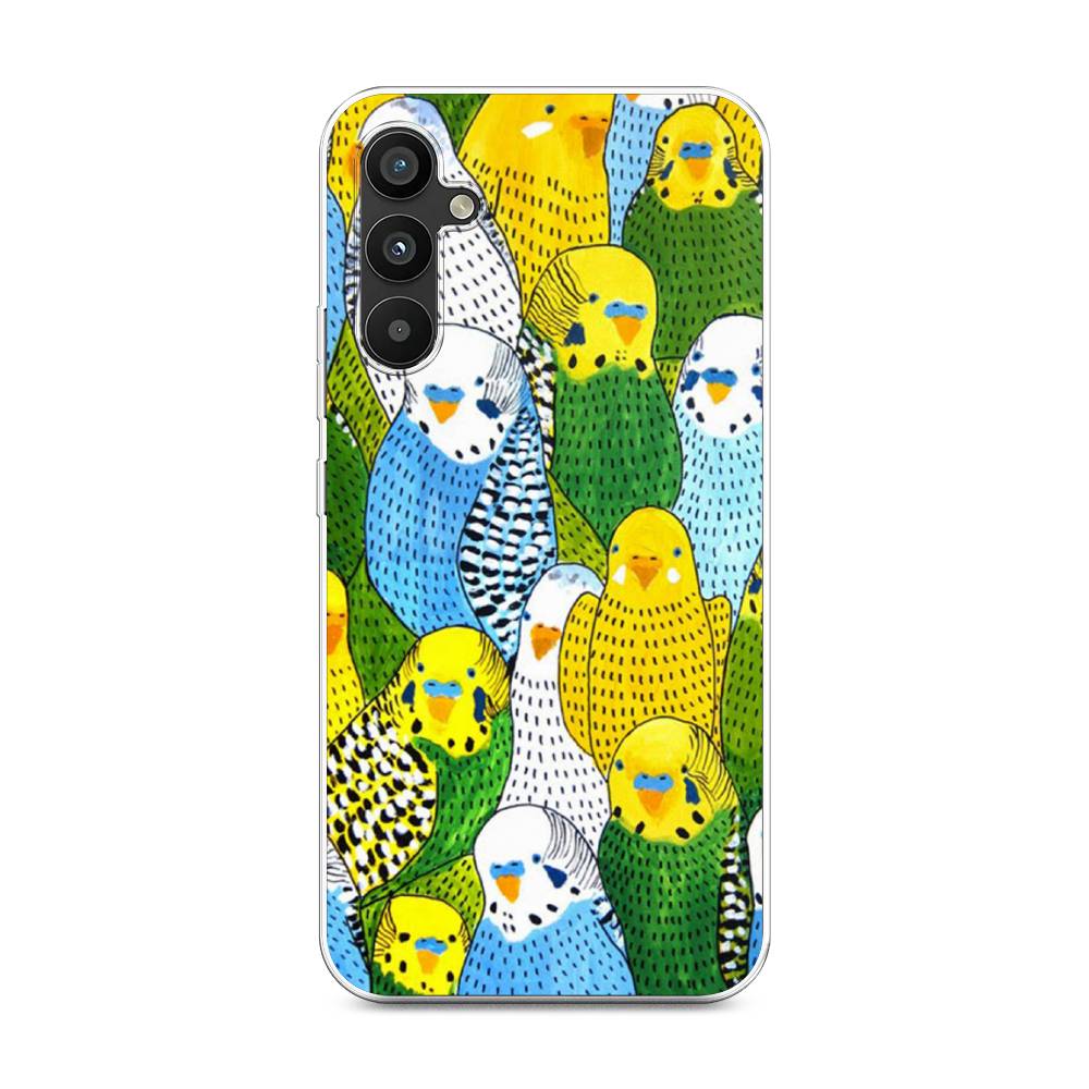 

Чехол Awog на Samsung Galaxy A34 "Попугаи", Желтый;зеленый;голубой, 2107850-1