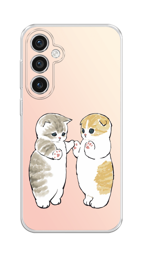 

Чехол на Samsung Galaxy S23 FE 5G "Пухлые котики", Розовый;бежевый;серый, 2108450-1