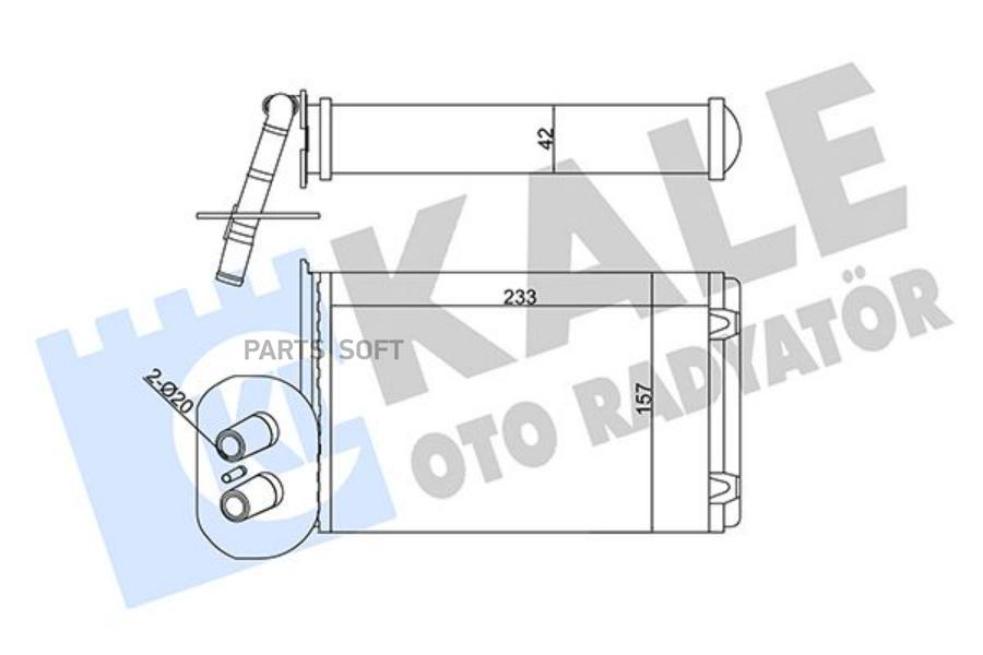 KALE Радиатор отопителя VOLKSWAGEN TRANSPORTER IV HEATER