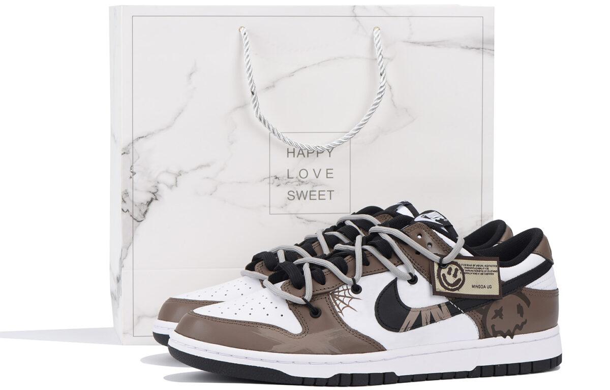 

Кеды унисекс Nike Dunk Low GS коричневые 39 EU, Коричневый, Dunk Low GS