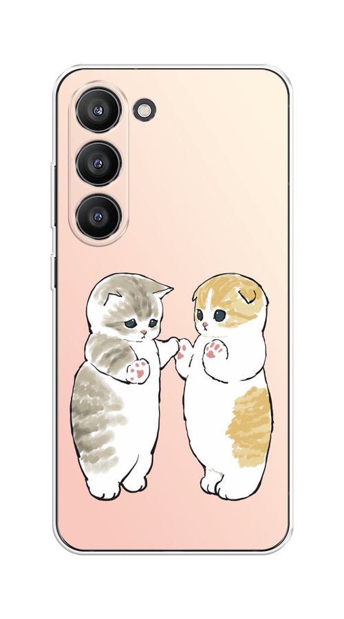 

Чехол на Samsung Galaxy S23 5G "Пухлые котики", Розовый;бежевый;серый, 2107350-1