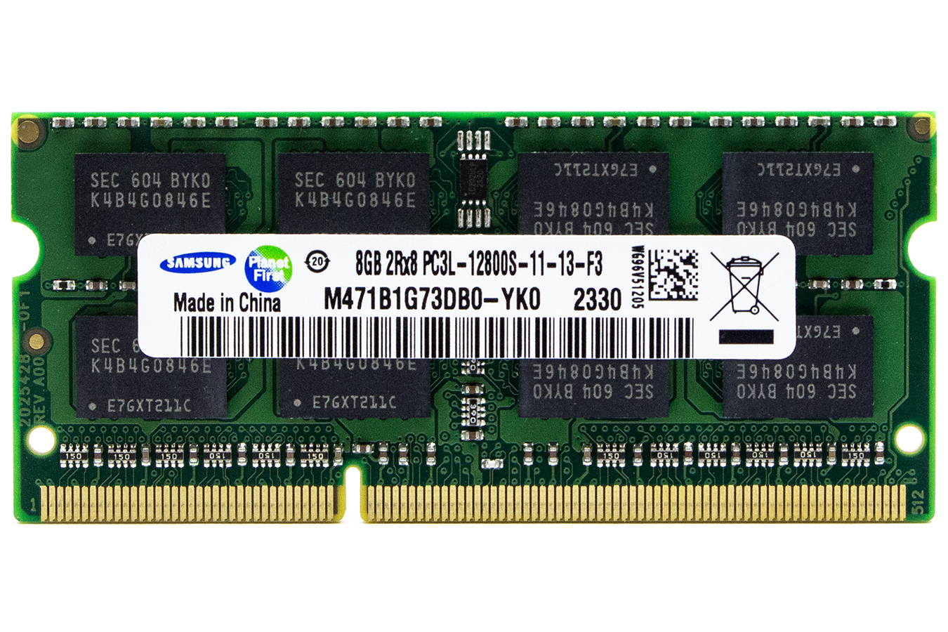 

Оперативная память Samsung M471B1G73DB0-YK0 DDR3L 1x8Gb 1600MHz, M471B1G73DB0-YK0