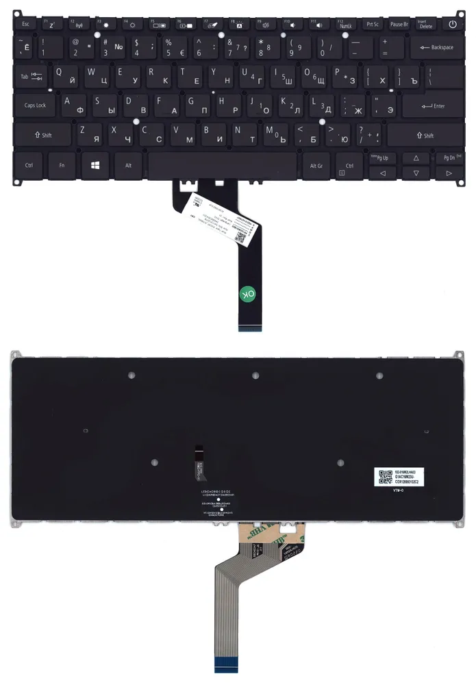 

Клавиатура для ноутбука Acer Swift 5 SF514-52T Series, p/n: 102-016m2lha02c, черная с подс