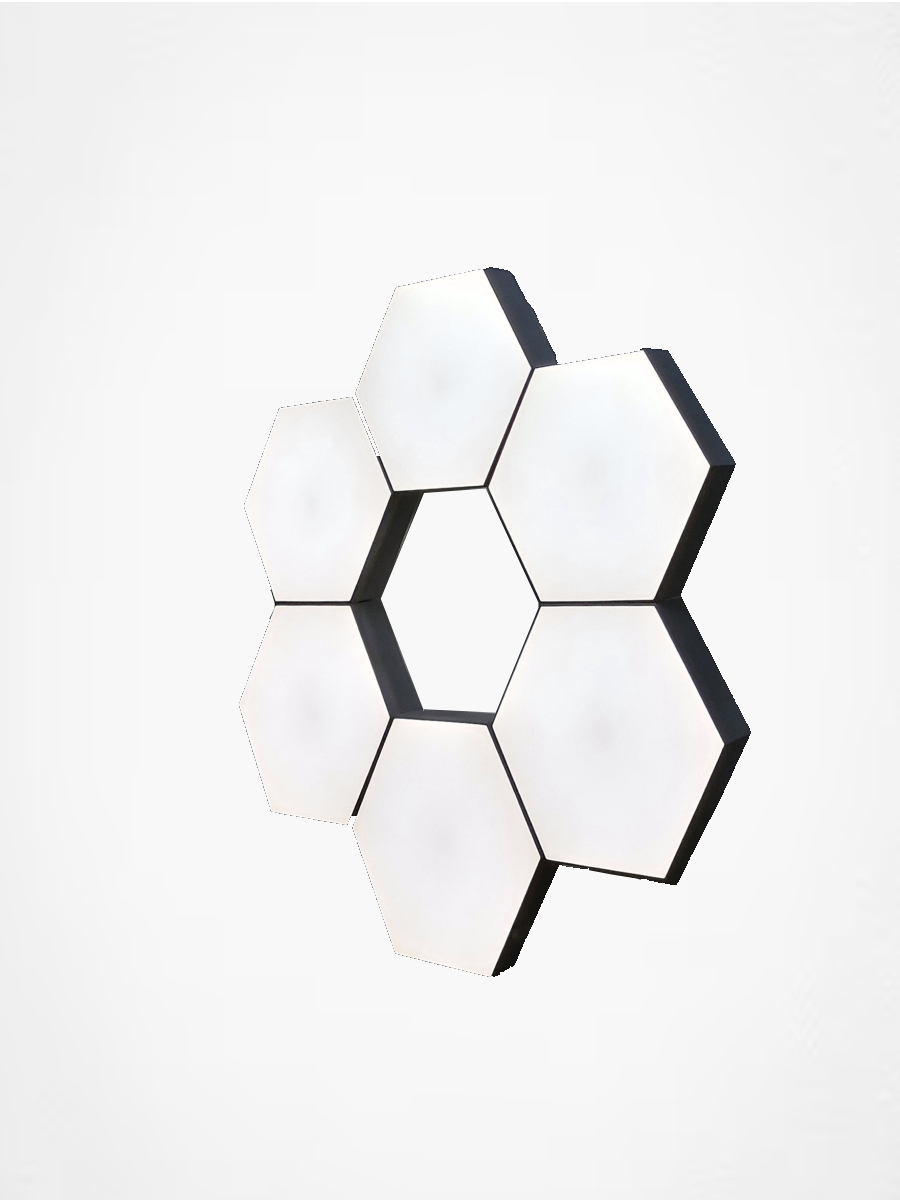 фото Сенсорный светильник hexagon соты с пультом rgb light 85х74х27мм 3 шт daprivet