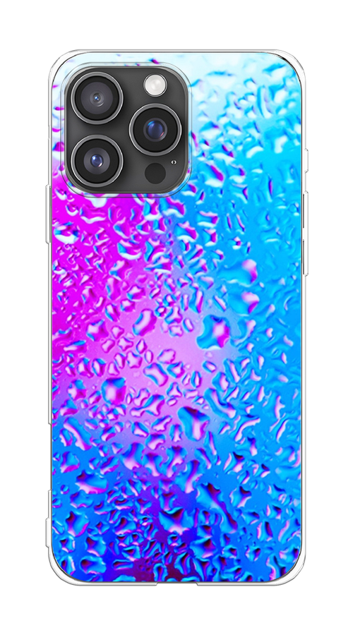 

Чехол на Apple iPhone 16 Pro Max "Капли на стекле", Бирюзовый;розовый, 16350-1