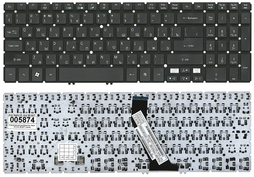 Клавиатура для ноутбуков Acer Aspire V5-531, V5-531G, V5-551, V5-551G, V5-571, V5-571G, Ti