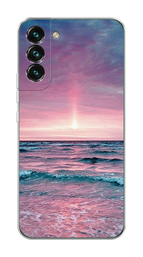 

Чехол на Samsung Galaxy S22 "Восход 3", Розовый;голубой, 2103850-2