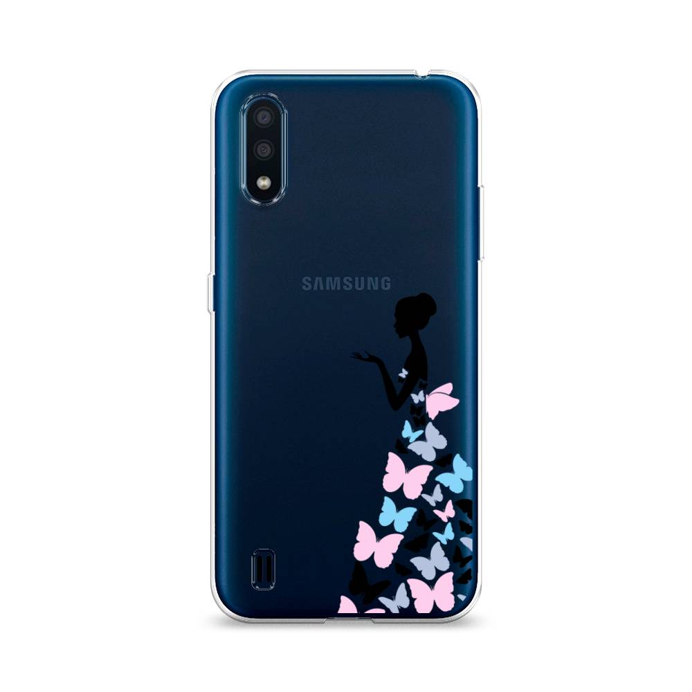 фото Чехол awog "платье из бабочек" для samsung galaxy m01