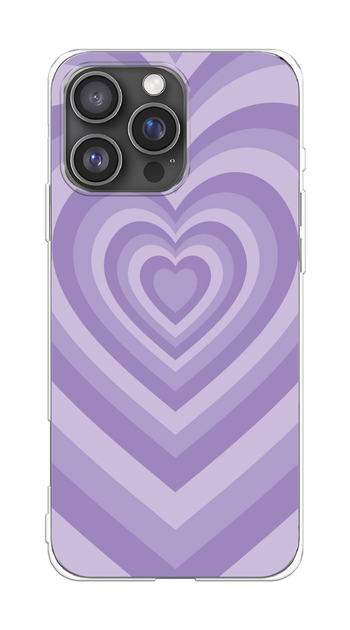 

Чехол на Apple iPhone 16 Pro Max "Violet heart latte", Фиолетовый, 16350-1