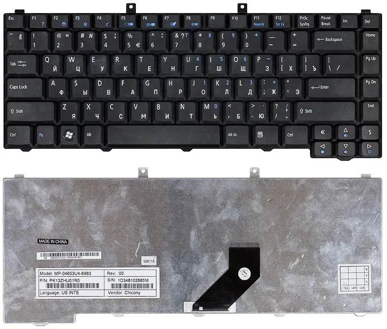 

Клавиатура для ноутбуков Acer Aspire 3100, 5100, 3690, 3650, 5610, Extensa 4100, 6700, 520