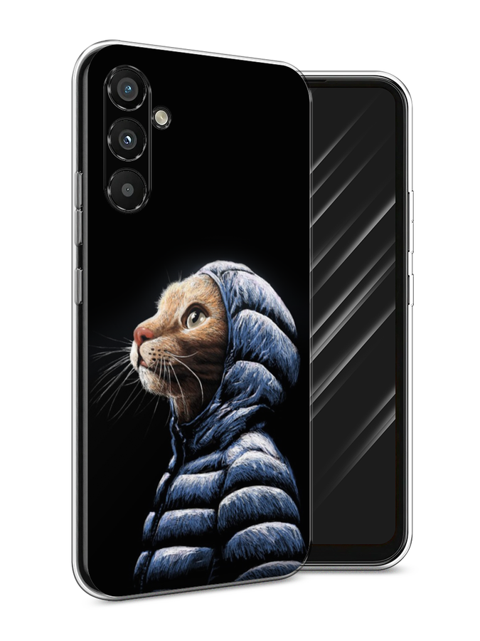 

Чехол Awog на Samsung Galaxy A34 "Кот в капюшоне", Черный;бежевый;синий, 2107850-2