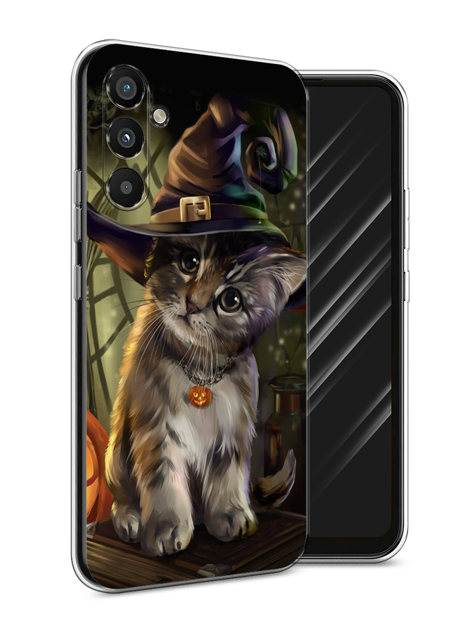 

Чехол Awog на Samsung Galaxy A34 "Кот на Хэллоуин", Зеленый;серый, 2107850-2