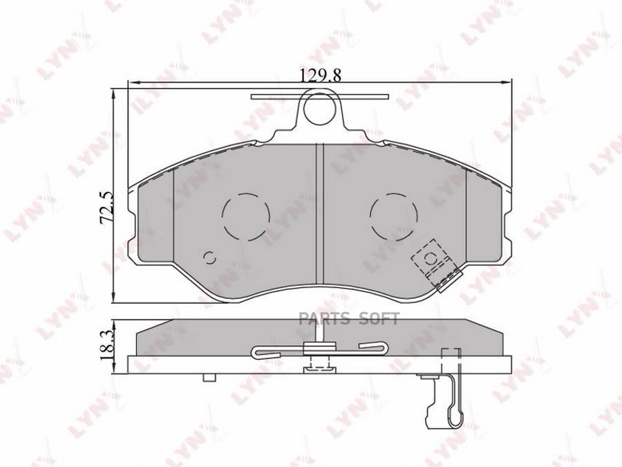 

Колодки Торм.Пер.Hyundai Porter =>04/H100 93-00/H1 97=> LYNXauto арт. BD-3604