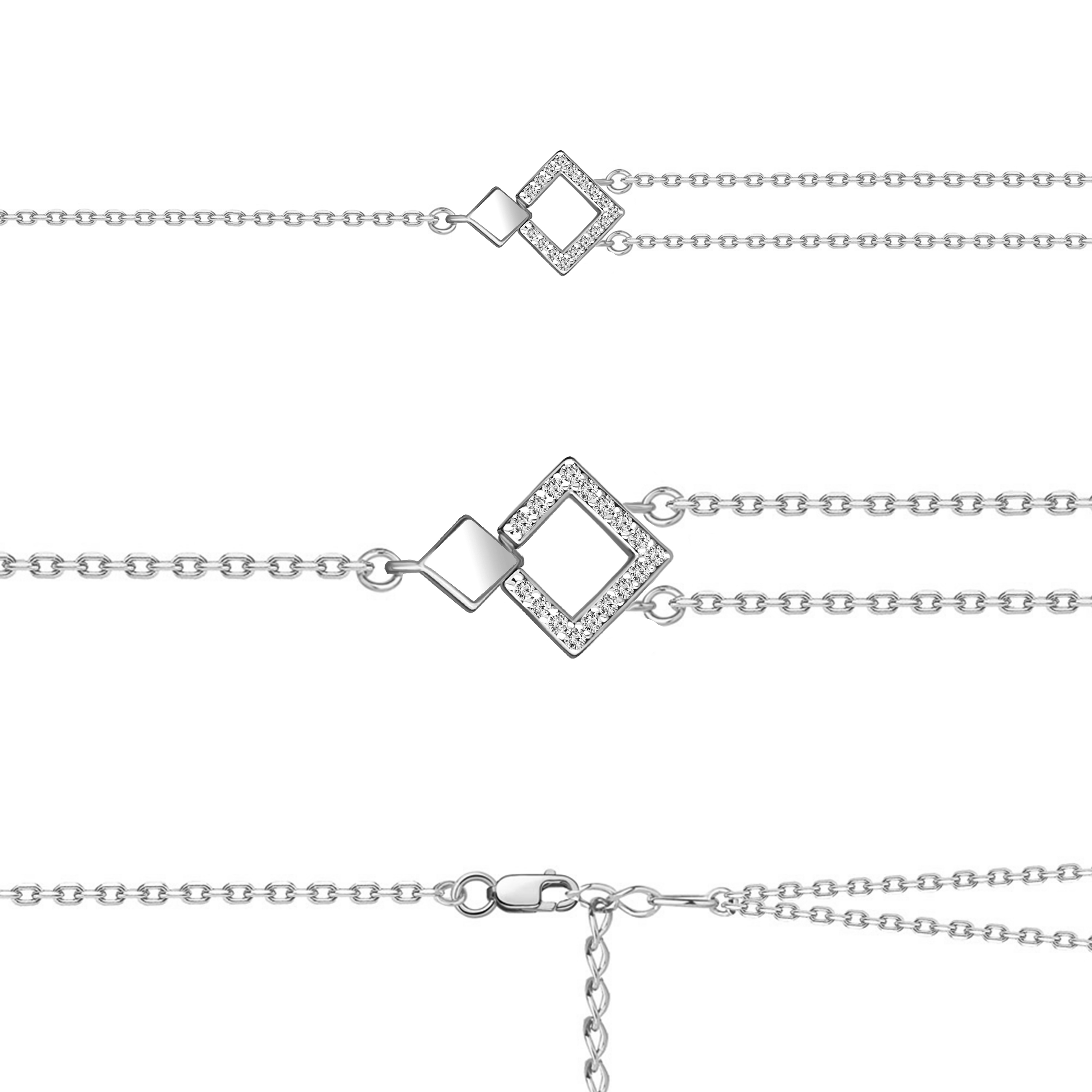 

Браслет из серебра с фианитом Aquamarine Aquamarine 74585А_925_р р. 16, 74585А_925_р