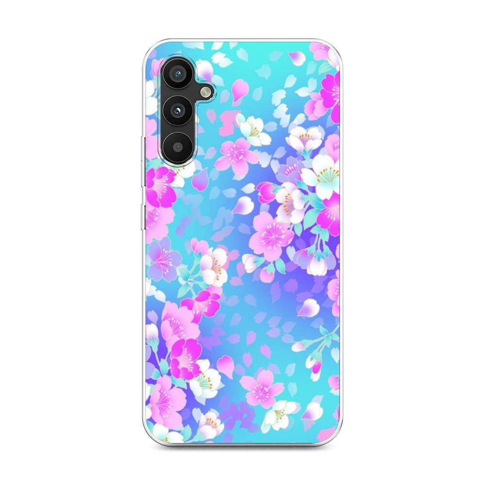 

Чехол Awog на Samsung Galaxy A34 "Яблоневые цветы", Голубой;розовый;белый, 2107850-8