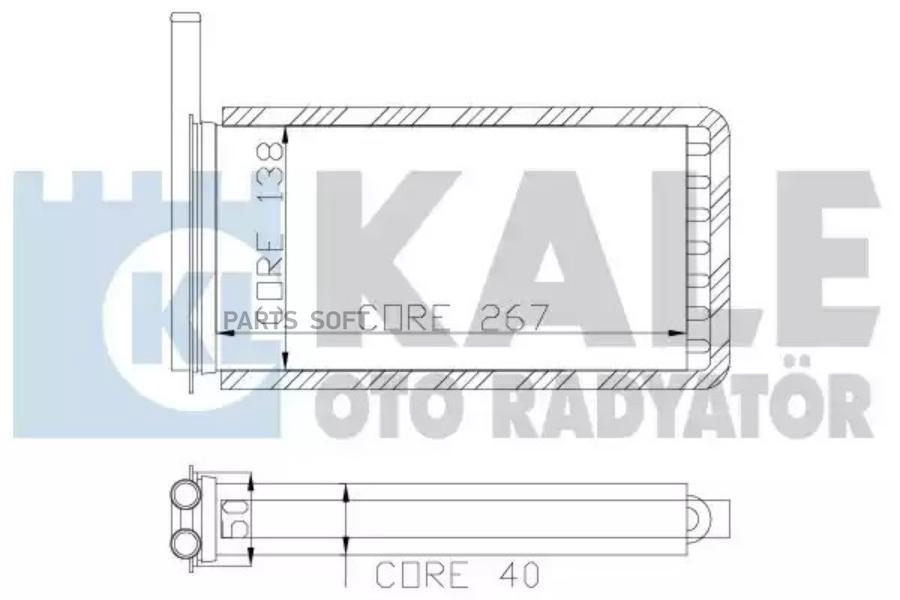 KALE Радиатор отопителя FORD ESCORT ESCORT V ESCORT VI ORION III SIERRA HEATER