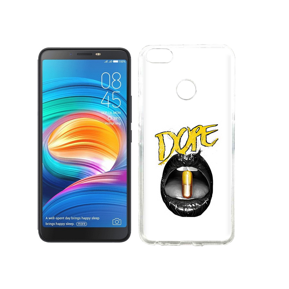 

Чехол MyPads Tocco для Tecno Camon X губы, Прозрачный, Tocco