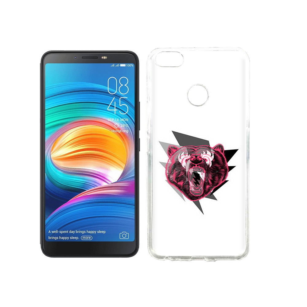 

Чехол MyPads Tocco для Tecno Camon X грозовой медведь, Прозрачный, Tocco